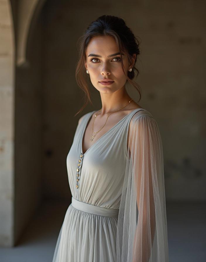 Gazar Column Gown